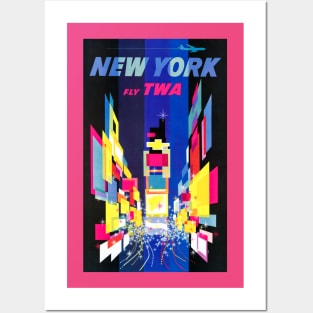 Remastered Fly TWA New York Travel Poster Posters and Art